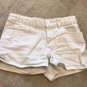 White shortie shorts